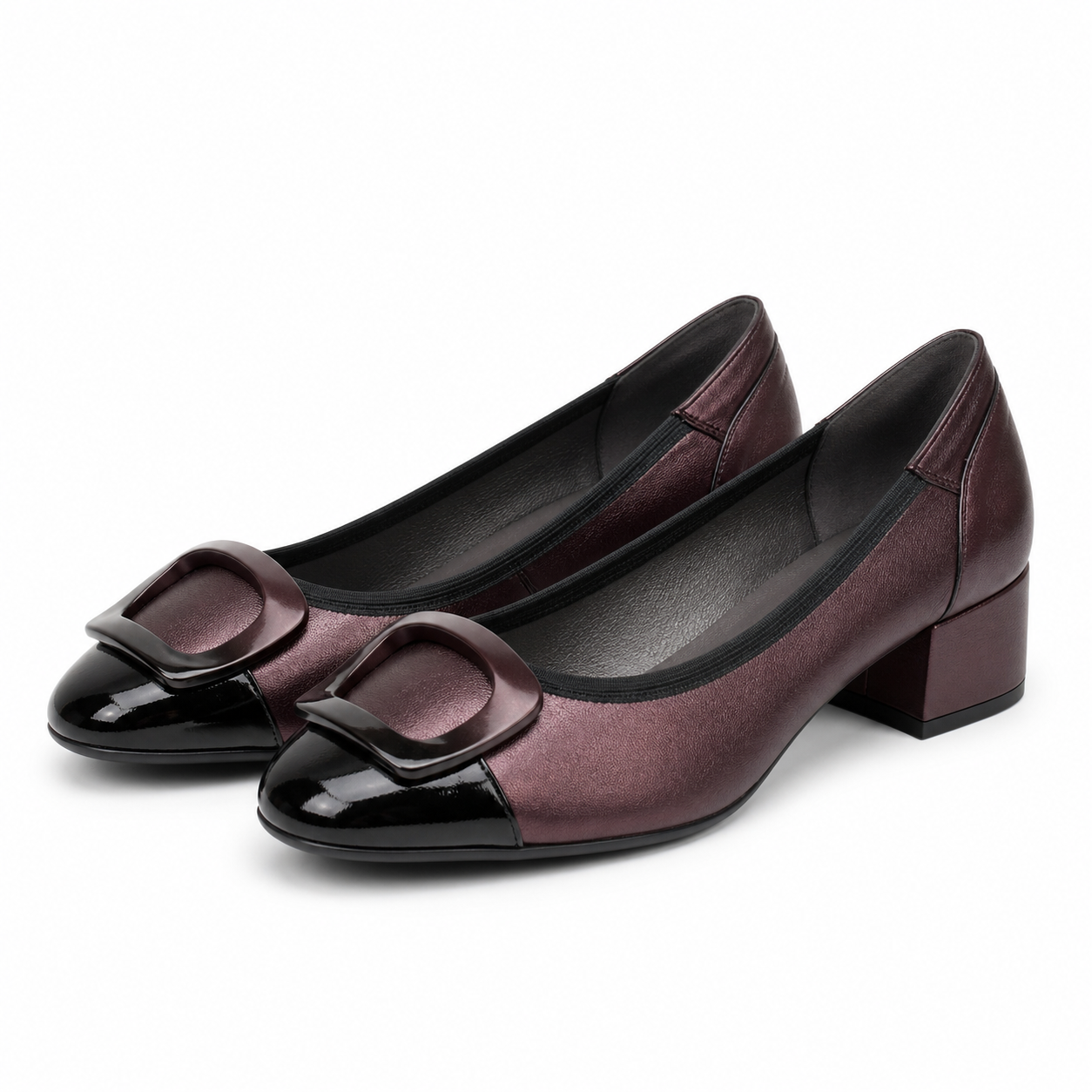PANTOFI ELEGANTI DAMA AGA 02373 272 3103 BORDO/NEGRU LAC