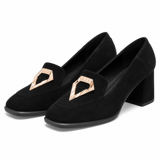 PANTOFI ELEGANTI DAMA AGA 9572 19 NEGRI VELUR