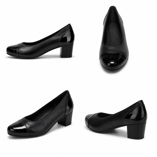 PANTOFI ELEGANTI DAMA CAPRICE 22302-45 NEGRI CU LAC