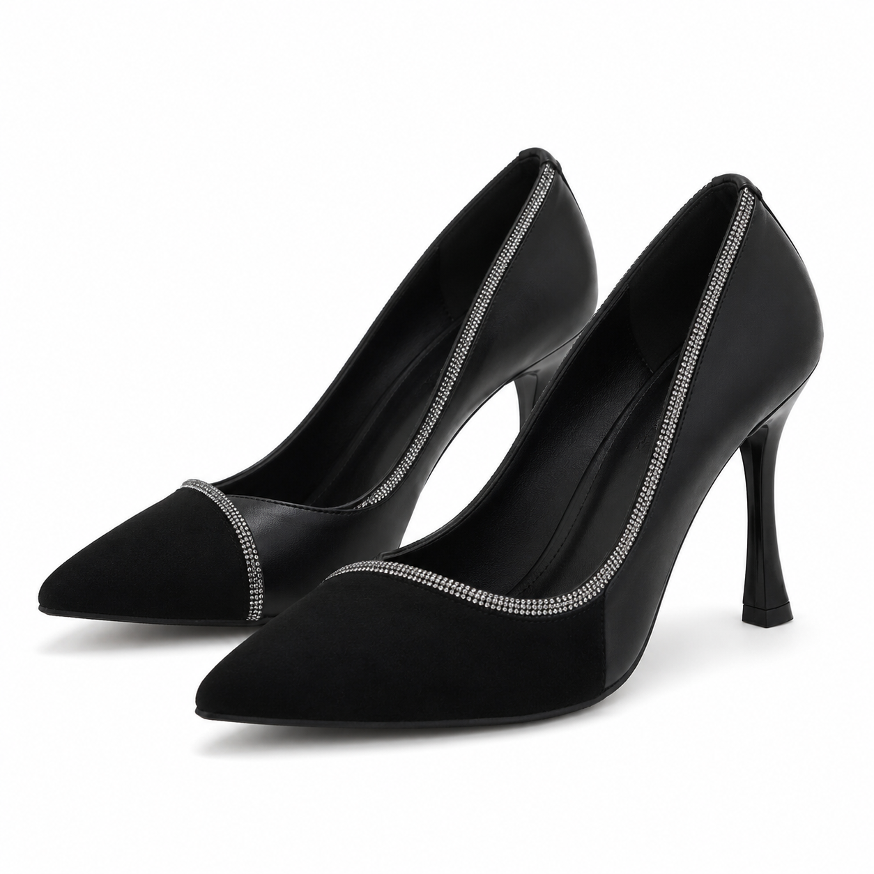 PANTOFI ELEGANTI DAMA DOGATI 049-753 NEGRI + VELUR