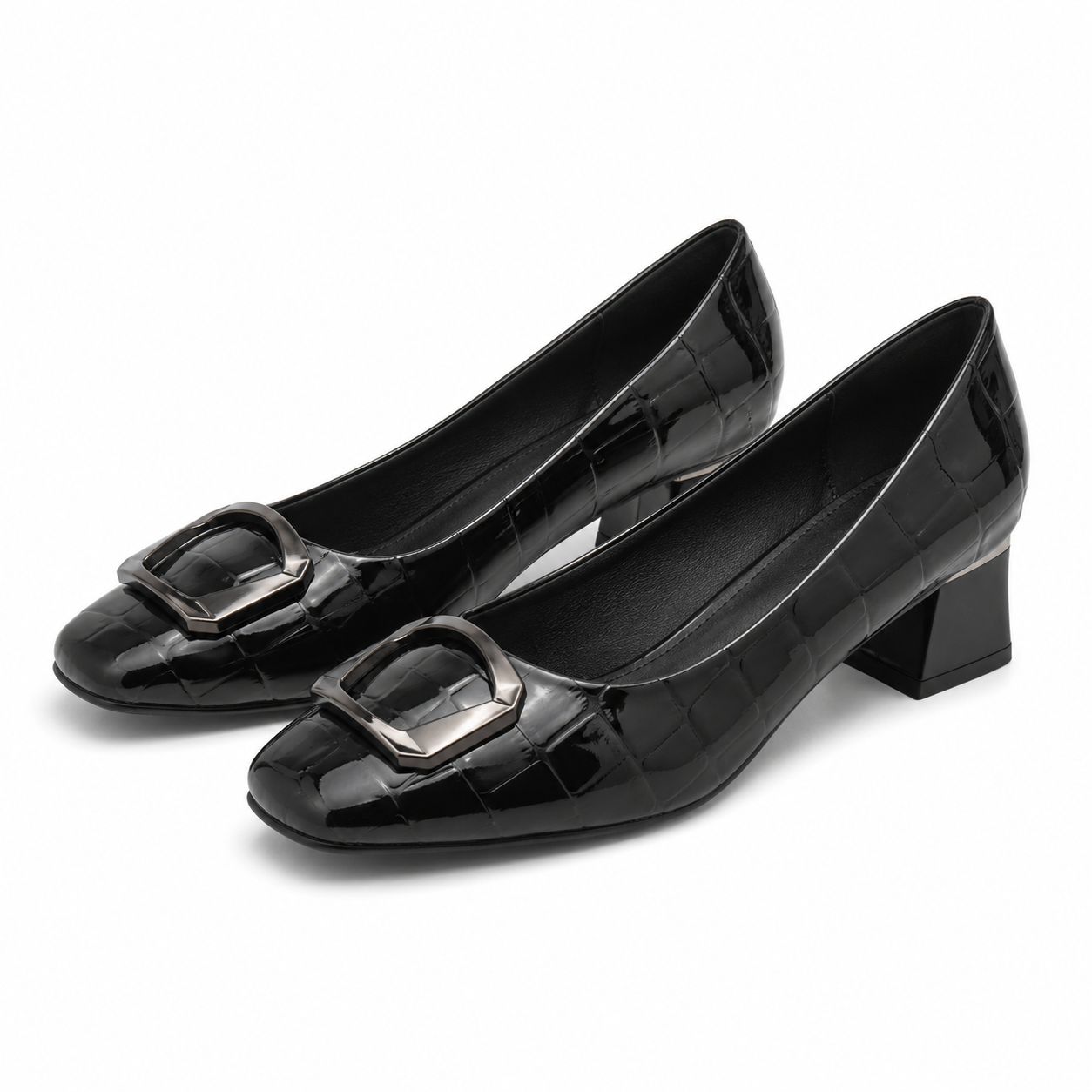 PANTOFI ELEGANTI DAMA FORMAZIONE 0059-15 GRI CROCO LACUITI
