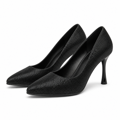 PANTOFI ELEGANTI DAMA PERLLA 3645 NEGRU EFFECT