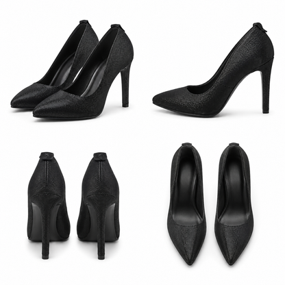 PANTOFI ELEGANTI DAMA PERLLA 374-47 NEGRU EFFECT