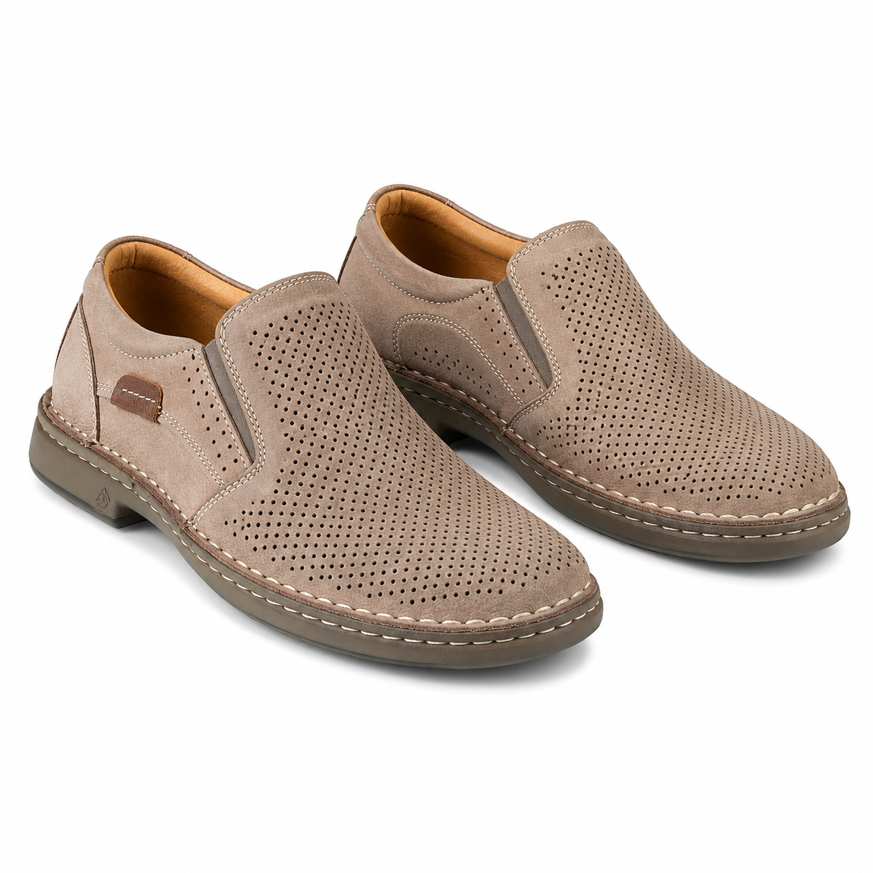 PANTOFI PERFORATI BARBATI DR JELLS 9505-1-10 BEJ BUFO