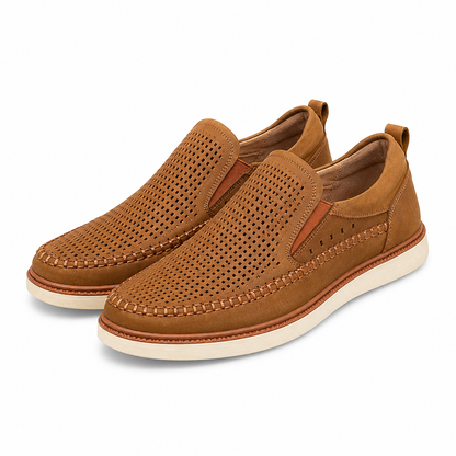 PANTOFI PERFORATI BARBATI MELS Z1248703-5 TAUPE