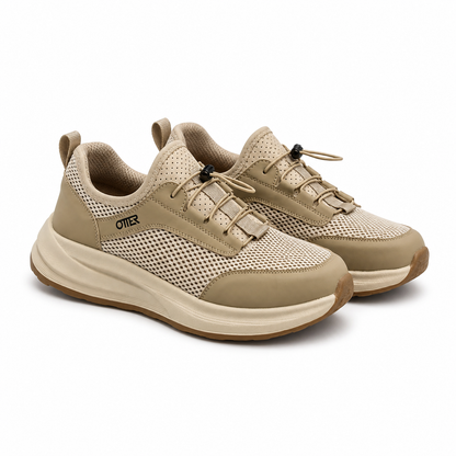 Pantofi Perforati Bărbați Otter 80018C 03-T Bej - Piele Naturală Nubuck