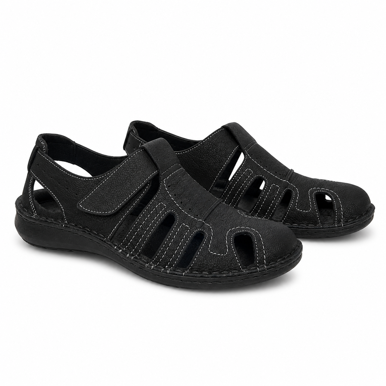 Pantofi Perforati Bărbați Otter 9544 01-2 Negru Nubuck - Piele Naturală Nubuck