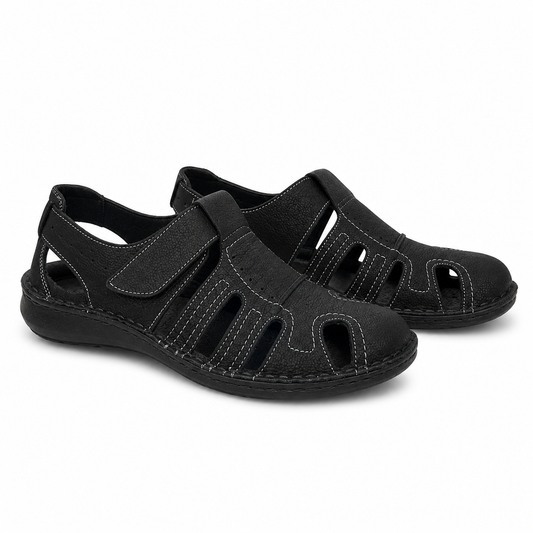 Pantofi Perforati Bărbați Otter 9544 01-2 Negru Nubuck - Piele Naturală Nubuck