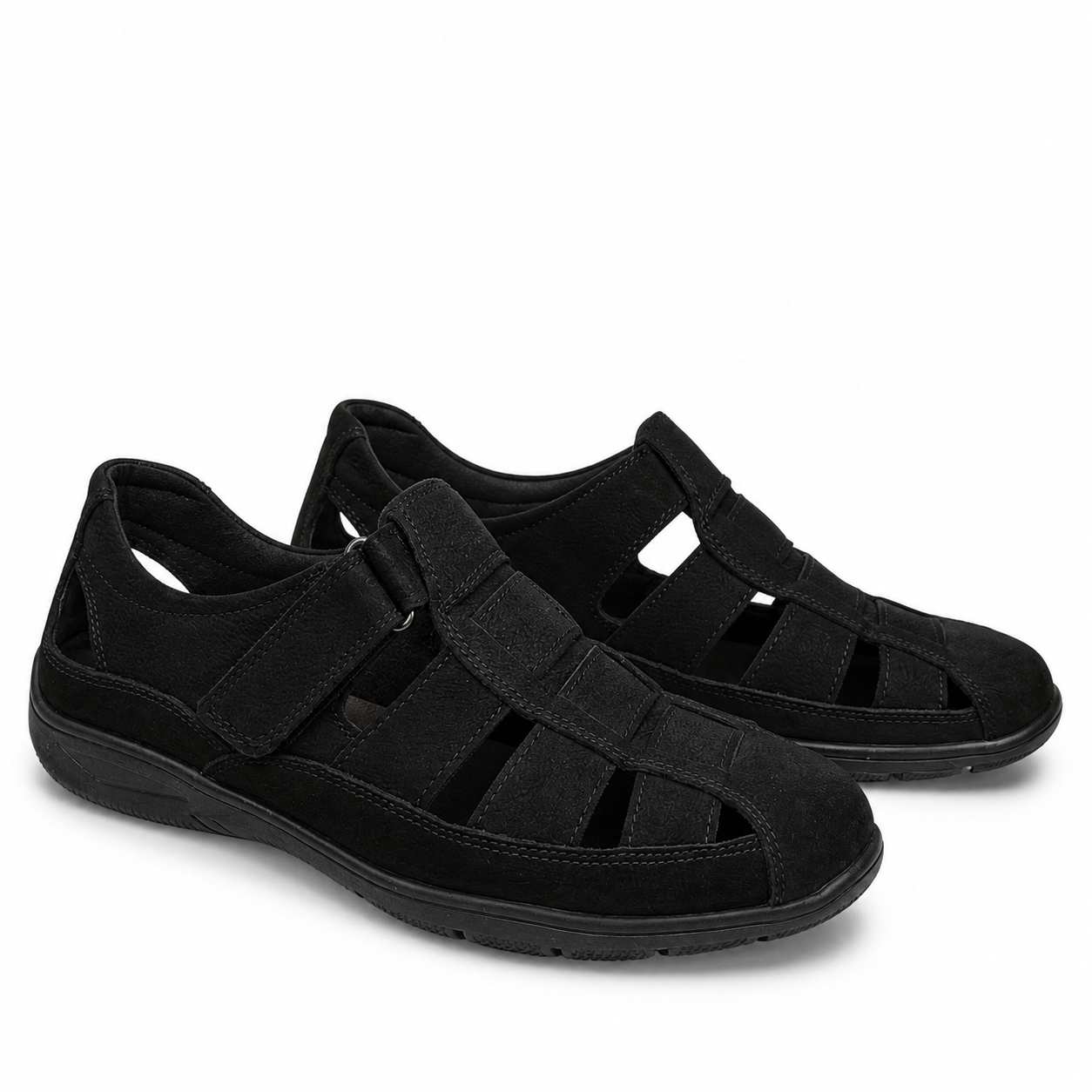 Pantofi Perforati Bărbați Otter OTA-18 01-2 Negru Nubuck - Piele Naturală Nubuck