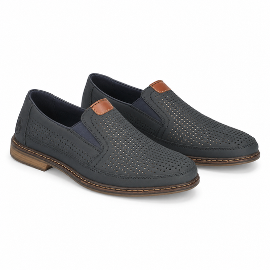 PANTOFI PERFORATI BARBATI RIEKER 13459-14 BLEUMARIN