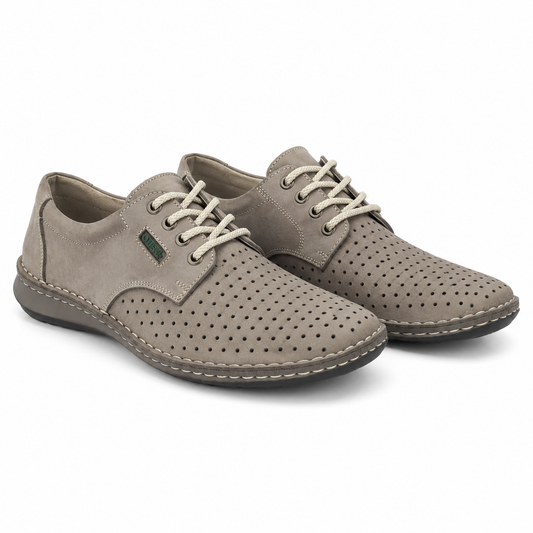PANTOFI PERFORATI CASUAL BARBATI OTTER 9554 14-2 BEJ NISIP