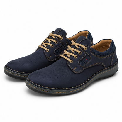 PANTOFI PERFORATI CASUAL BARBATI OTTER 9565 42-2 NAVY NABUCK