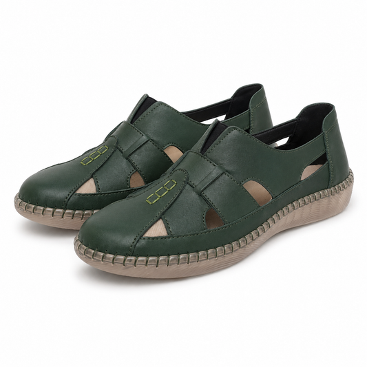 PANTOFI PERFORATI CASUAL DAMA CASPIAN 4139 VERZI