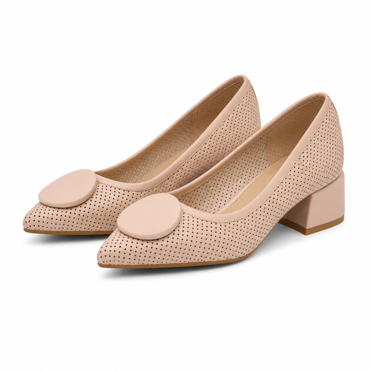 PANTOFI PERFORATI DAMA AGA 1237.2593 ROZ NATURAL