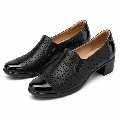 PANTOFI PERFORATI DAMA CAPRICE 22300-42 NEGRI + LAC
