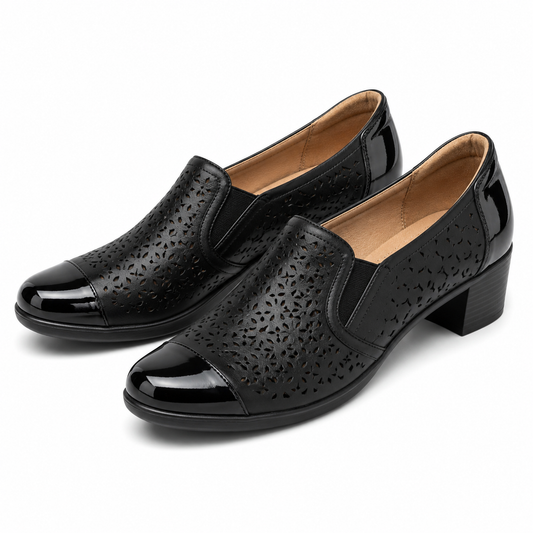PANTOFI PERFORATI DAMA CAPRICE 22300-42 NEGRI + LAC