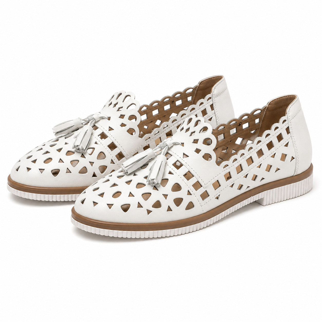 PANTOFI PERFORATI DAMA DOGATI 105-08 ALBI
