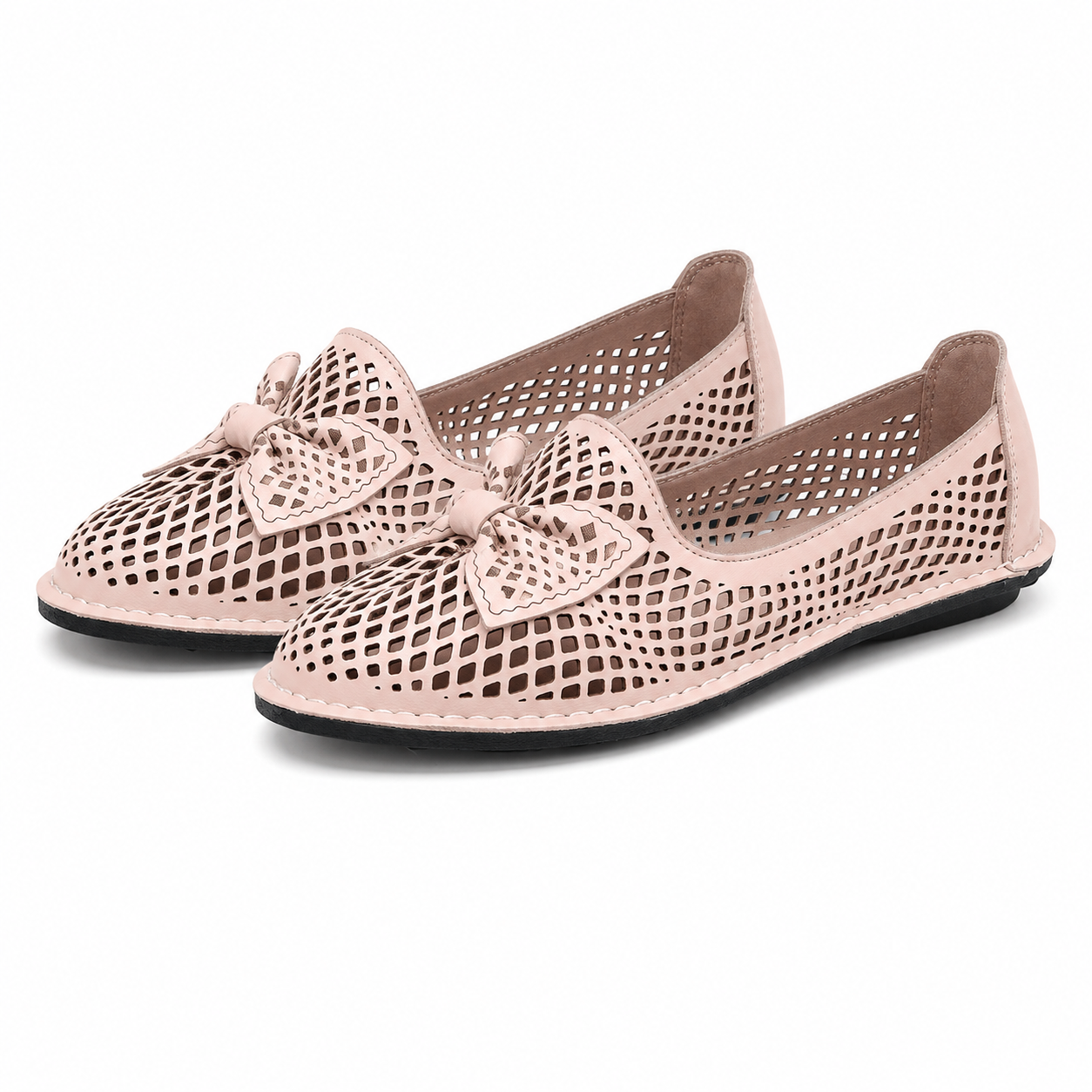 PANTOFI PERFORATI DAMA DOGATI 6670-21 ROZ PUDRA