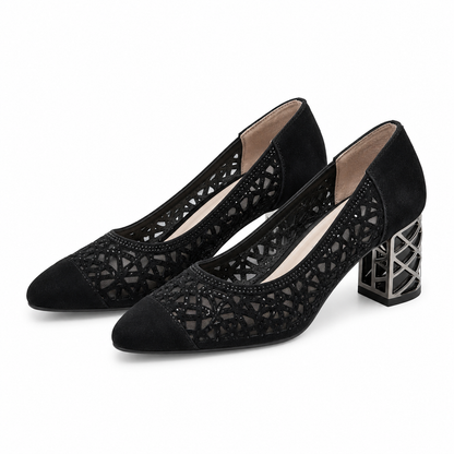 PANTOFI PERFORATI DAMA EPICA 40013B 01-Z NEGRI VELUR