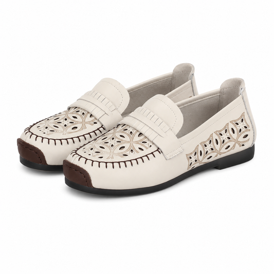 PANTOFI PERFORATI DAMA FORMAZIONE LQN03 CREM
