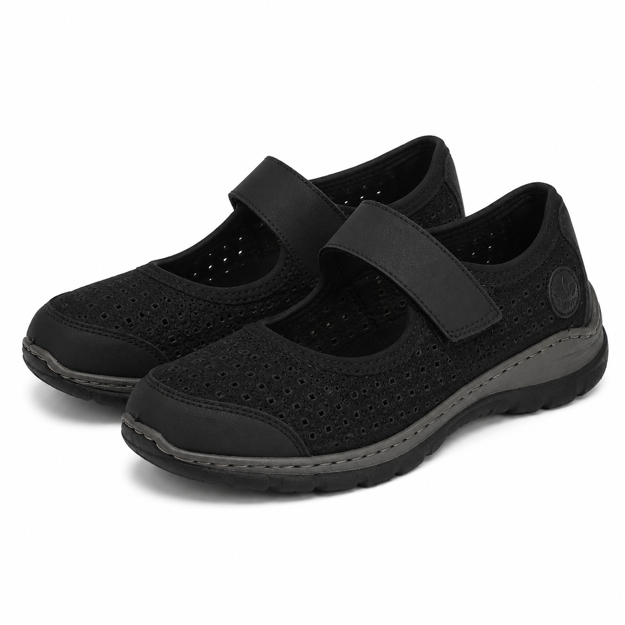 PANTOFI PERFORATI DAMA RIEKER L32B5-00 NEGRI