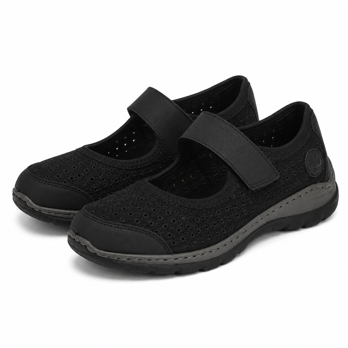 PANTOFI PERFORATI DAMA RIEKER L32B5-00 NEGRI