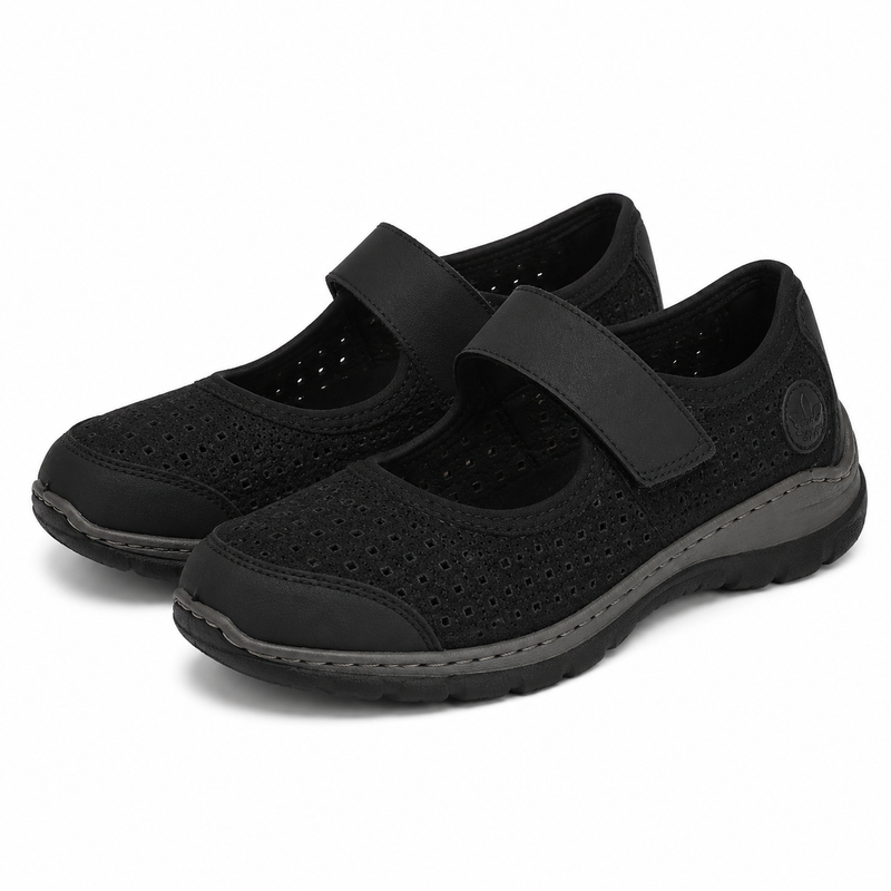PANTOFI PERFORATI DAMA RIEKER L32B5-00 NEGRI