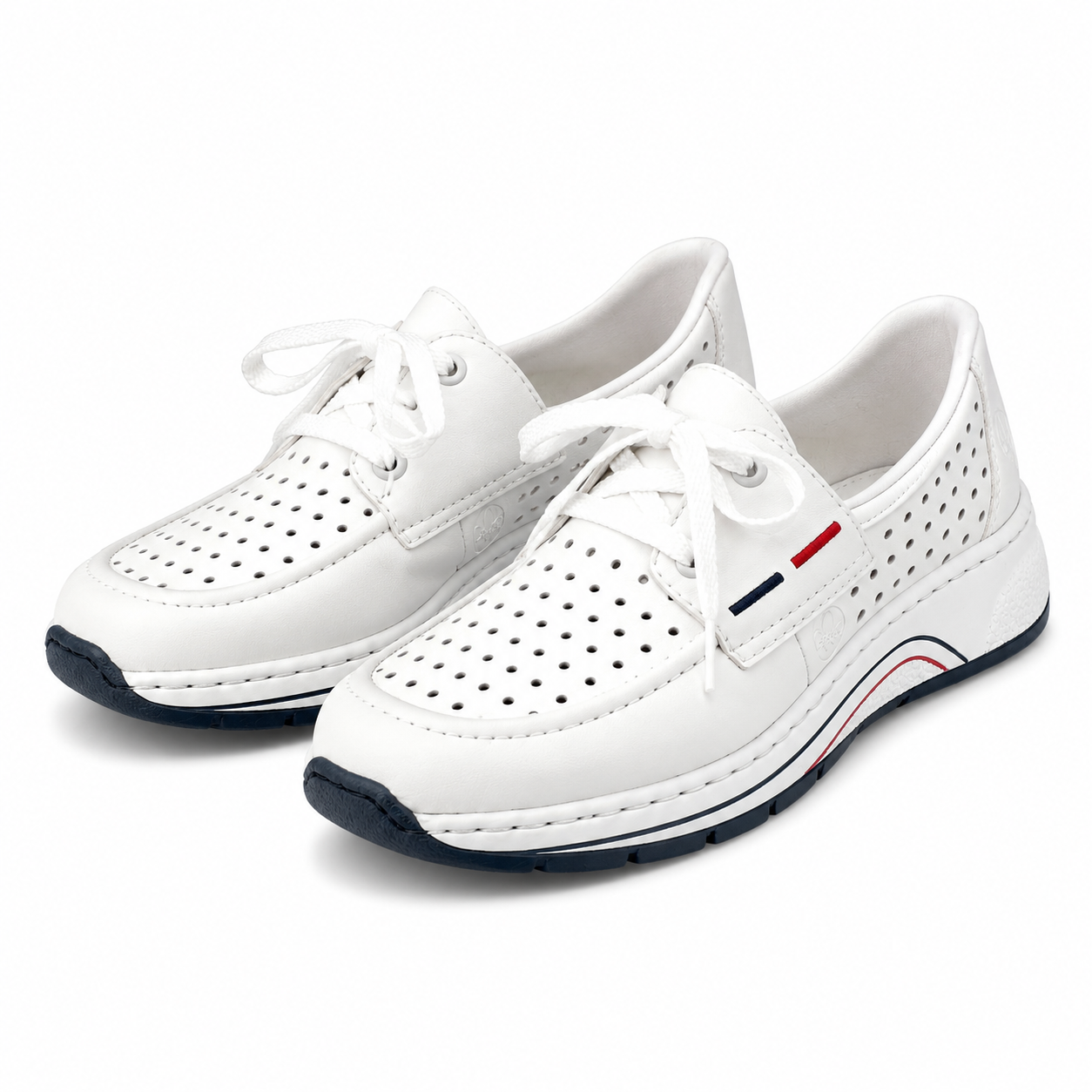 PANTOFI PERFORATI DAMA RIEKER N6557-80 ALBI