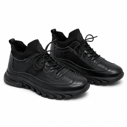 Pantofi Sport Bărbați Franco Gerardo HJY21082 Negru – Piele Naturală