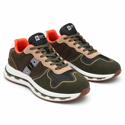 PANTOFI SPORT BARBATI GORETTI 30160 VERDE KAKI + MARO
