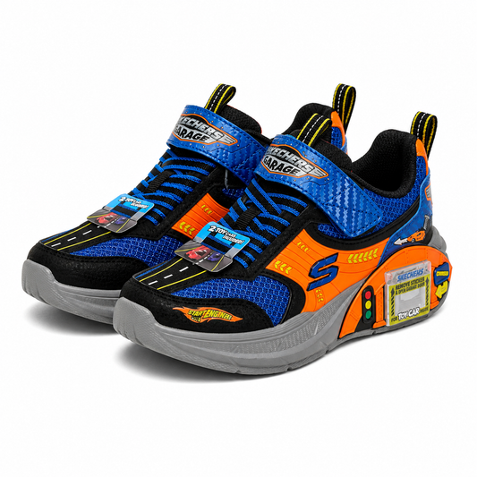 PANTOFI SPORT COPII SKECHERS 402150L BBOR NEGRU/ALBASTRU/ORANGE