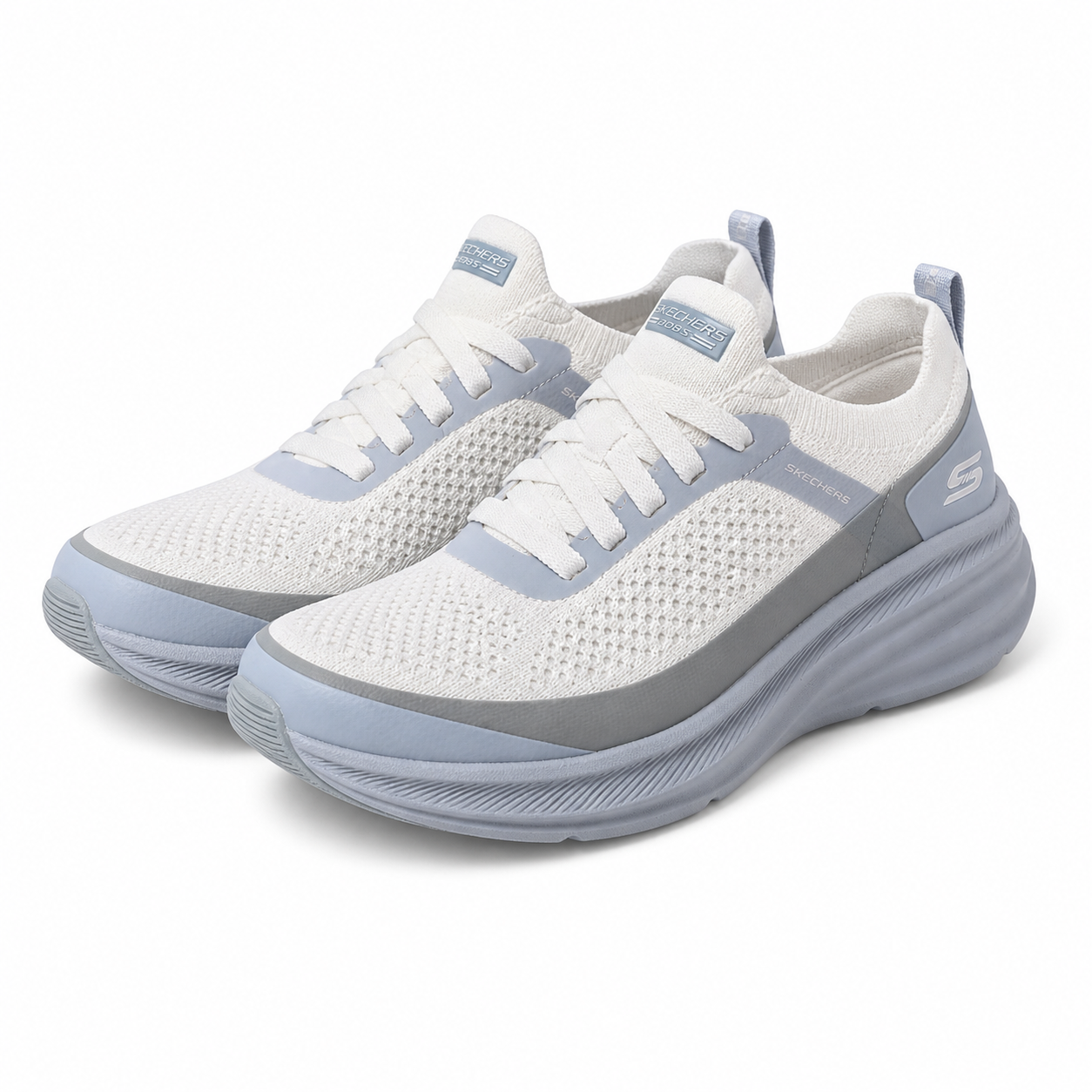 PANTOFI SPORT DAMA SKECHERS 117759 WBL ALB/BLEU