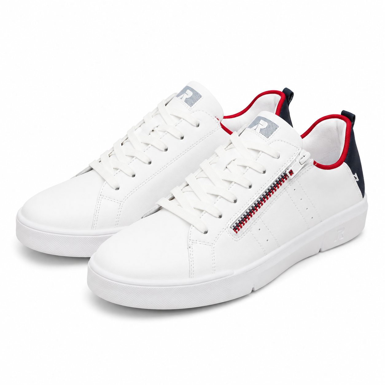PANTOFI SPORT RIEKER 41906-80 ALBI CU ROSU SI BLEUMARIN