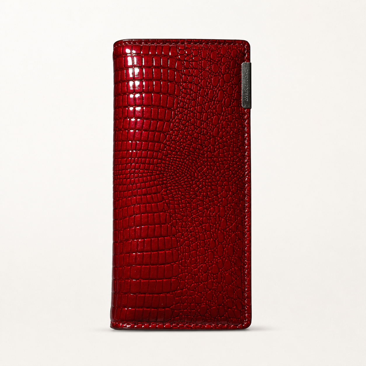 Portofel Damă Piele Lăcuită Bordo Crocodil cu Cutie | PRO 45-4-289