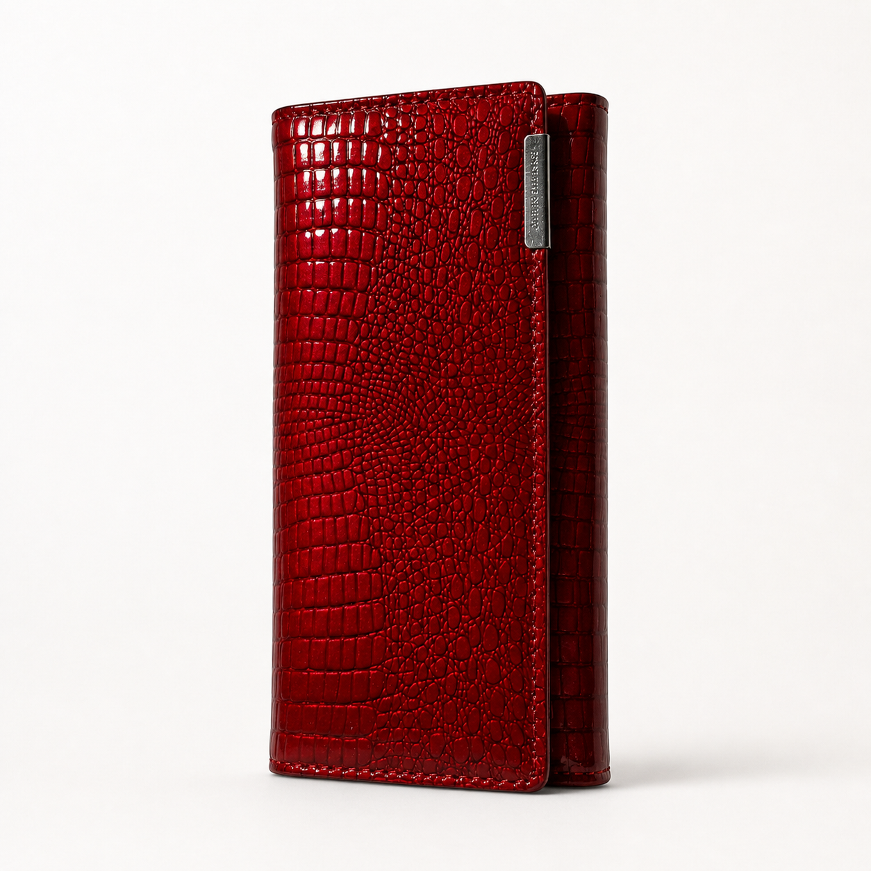 Portofel Damă Piele Lăcuită Bordo Crocodil cu Cutie | PRO 45-4-289
