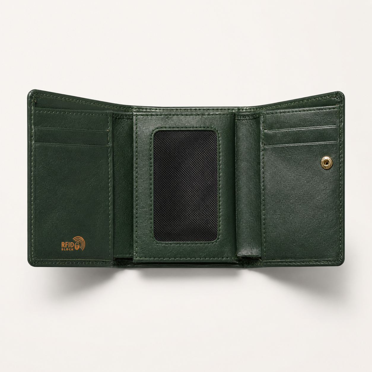 Portofel Damă Piele Verde Forest Compact | PRO 36-09-0400