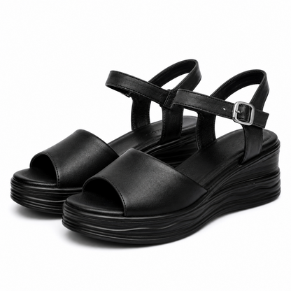 Sandale Casual Damă Formazione 8701-1 Negru - Piele Naturală