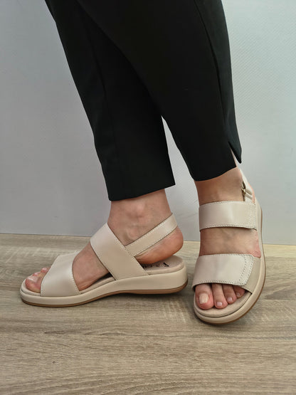 Sandale Casual Damă Caprice 28207-44 140 Crem Perlat - Piele Naturală
