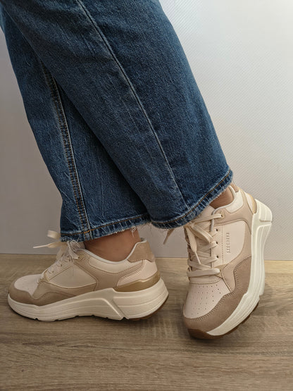 PANTOFI CASUAL DAMA SKECHERS 190133 NTMT BEJ NATURAL