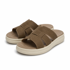 Saboti Casual Damă Formazione 28-008 Khaki Nubuck - Piele Naturală Nubuck