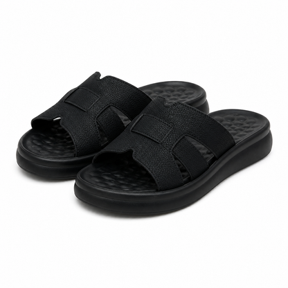 Saboti Casual Damă Formazione 28-008 Negru - Piele Naturală Nubuck
