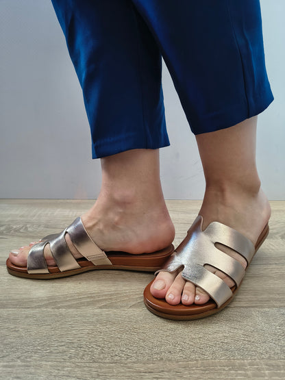 Saboti Casual Damă Jana 27166-44 954 Gold Champagner - Piele Ecologică - vedere 1