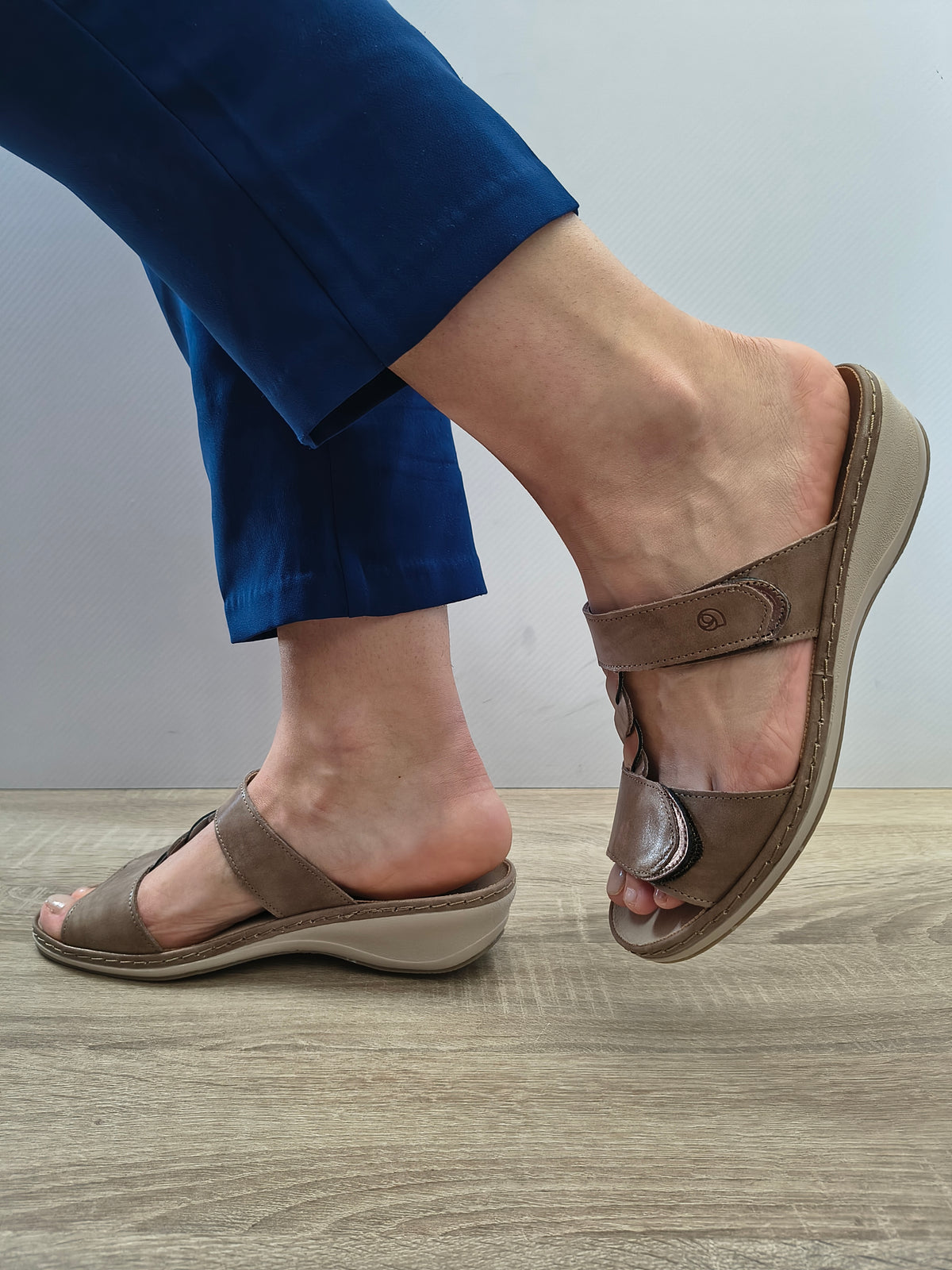 Saboti Casual Damă Suave 0969T Taupe - Piele Naturală - vedere 5