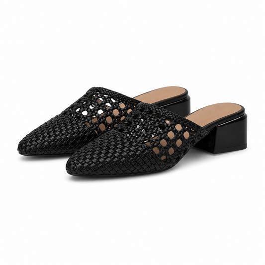 Saboti Eleganti Damă Karisma 80005A 01-S Negru - Piele Naturală