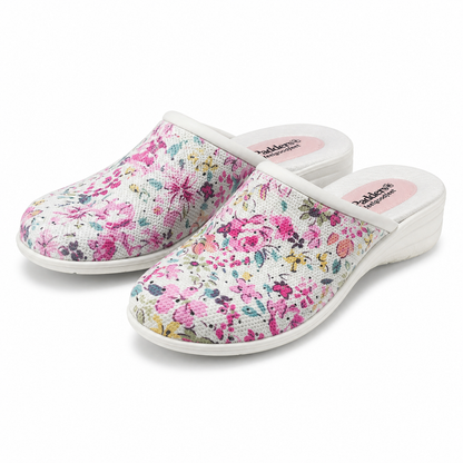 SABOTI MEDICALI DAMA COMODA 10 FIORI LAVANDA FLORAL FUCSIA