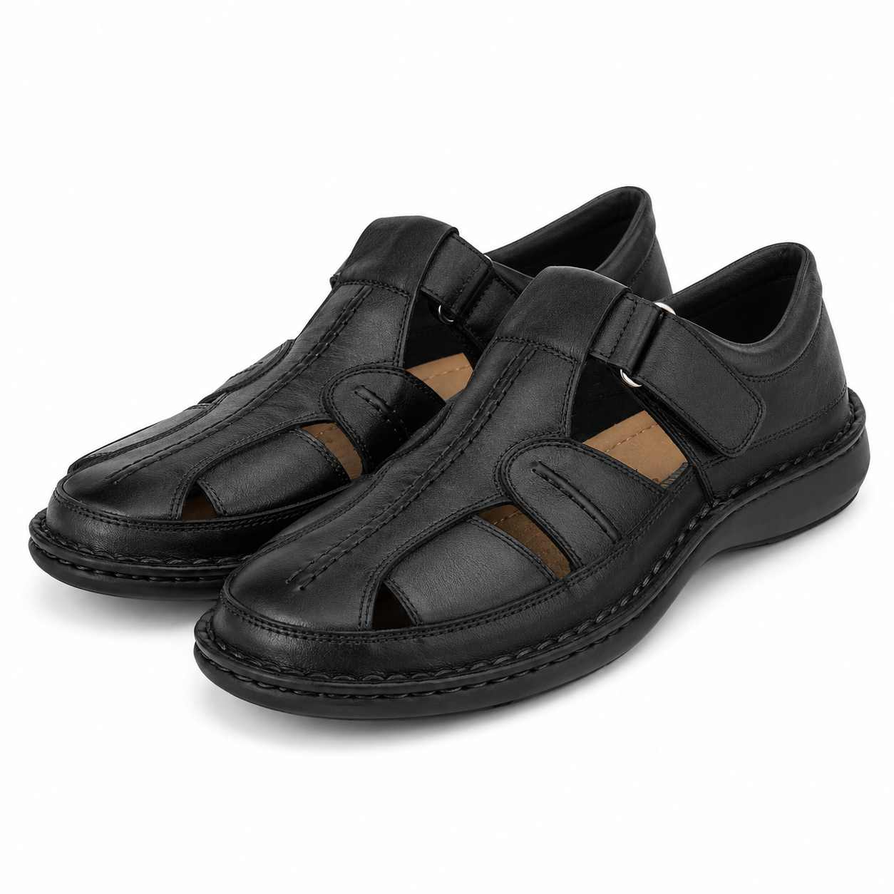 SANDALE CASUAL BARBATI DR JELLS 9991-107 NEGRE
