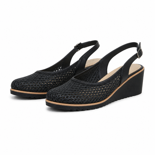 Sandale Casual Damă Aga 1930 2198 Negru - Piele Naturală