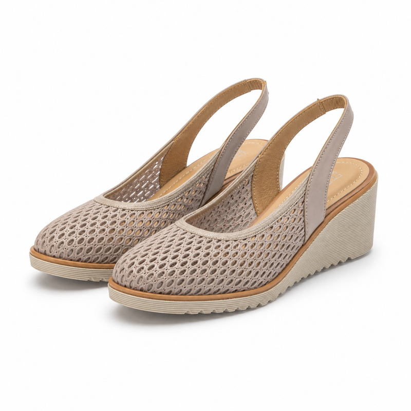 Sandale Casual Damă Aga 1930 3190 Nude Naturalna - Piele Naturală