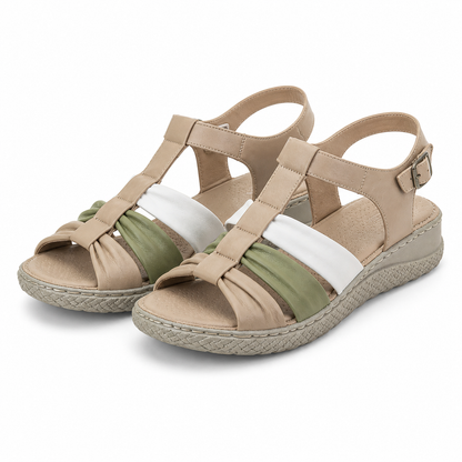 SANDALE CASUAL DAMA BIO FLEX 17-1010 BEJ + COLOR