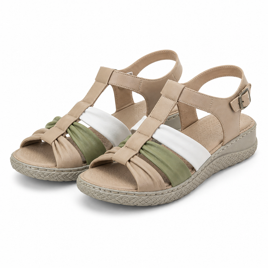 SANDALE CASUAL DAMA BIO FLEX 17-1010 BEJ + COLOR